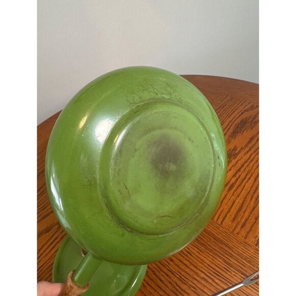 Vintage MCM Green Fondue Pot with Skewers Avocado Green - Picture 8 of 8